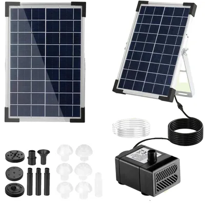 Obrázok produktu pre Solárna fontána, 9 trysiek, vysoký prietok, 5W