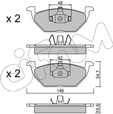 Produktbild von CIFAM Bremsbeläge Satz Vorne Bremsklötze für VW Golf IV Schrägheck (1J1) 822-211-1
