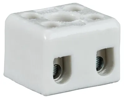Productafbeelding van Paulmann veiligheidsklem voor keramische isolatoren, 3 stuks, 2,5 mm², naturel kleur