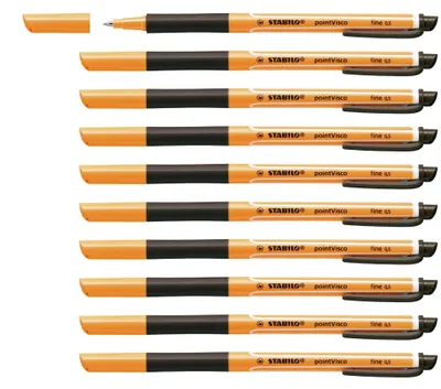 Produktbild von STABILO Tintenroller -  pointVisco - 10er Pack - schwarz
