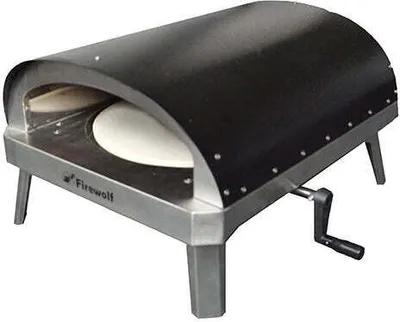 Produktbild von FIREWOLF® LITTLE JOE Pizzaofen | Outdoor Garten draußen | Gaspizzaofen 500 °C| Drehbarer Pizzastein 13“ mit Kurbel, Pizzaschieber, Gasschlauch