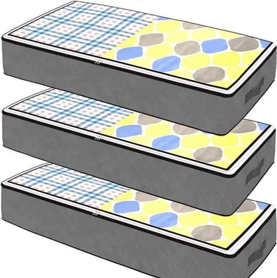 Produktbild von Aufbewahrungstasche für unter das Bett – Marke – 3er-Set – 100 x 50 x 18 cm – 92 l – wasserdicht