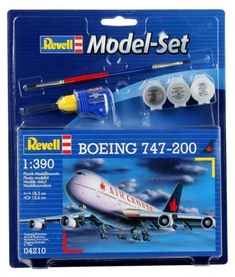 Produktbild von Revell Boeing 747-200, Starrflügelflugzeug-Modell, Montagesatz, 1:390, Boeing 747, Kunststoff, Zwischen