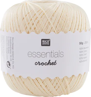 Produktbild von Rico Design Essentials Crochet, 50 g Vanille