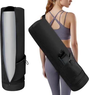 Obrázek produktu pro Taška na cvičební podložku, voděodolná, rozměry 75 cm x 19 cm, s přihrádkami, vhodná pro fitness/pilates