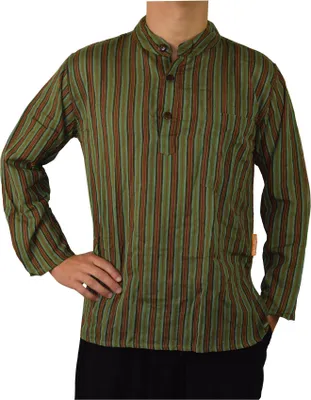 Immagine prodotto di Simandra Kurta classico a righe da uomo, verde, XXL