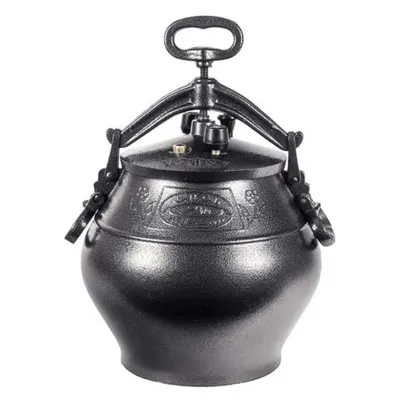 Immagine prodotto di Kazan 30L (18L) – Casseruola in alluminio con coperchio | Pentola orientale per carne, adatta a gas, barbecue e campeggio