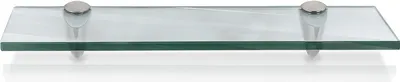 Zdjęcie produktu dla Półka szklana 60x10x0,8 cm z uchwytem Półka szklana Półka ścienna Półka łazienkowa Półka wisząca Szkło bezbarwne