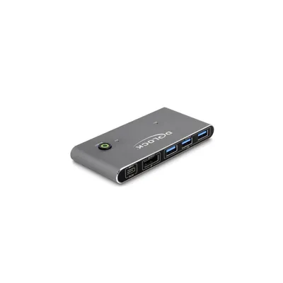 Obrázek produktu pro DeLOCK DisplayPort KVM Switch 8K 30 Hz s USB 5 Gbps, 7680 x 4320 px, 8K Ultra HD, Antracit