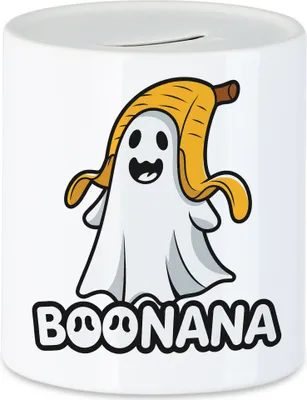 Produktbild von Boonana Lustiges Bananen-Geistmotiv Spardose Geschenkidee witziges Design Halloween