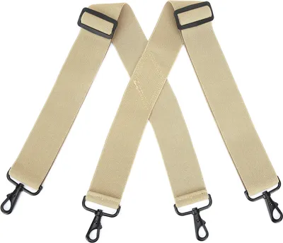 Produktbild von Hosenträger 5 cm Extra Breit 4 Haken Herren Beige