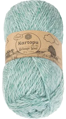 Obrázok produktu pre MELANGE WOOL priadza - 100 g / 170 m - Zelená