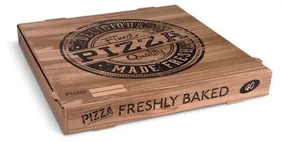 Produktbild von 100x Pizzakarton aus Mikrowellpappe mit neutralem Motiv 30 x 30 x 4 cm