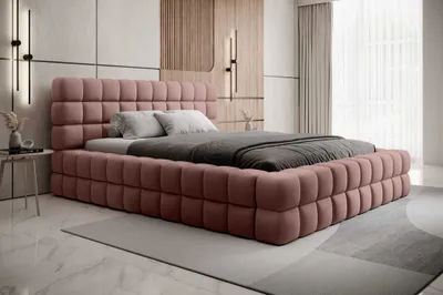 Produktbild von YOURHOUSE24 Polsterbett Dizzle Bett Doppelbett Bettgestell mit Lattenrost (Farbe: Touch 24, Größe: 180x200 cm)