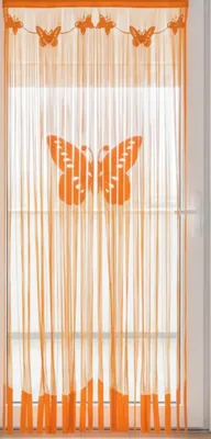 Produktbild von Fadengardine "Schmetterling" orange: 225x100cm / Orange Größe (HxB): 225x100cm Farbe: Orange