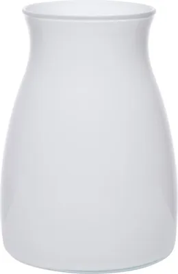 Produktbild von INNA-Glas Glas Blumen Vase Maisie, weiß, 20 cm, Ø 14 cm - Farbige Vase