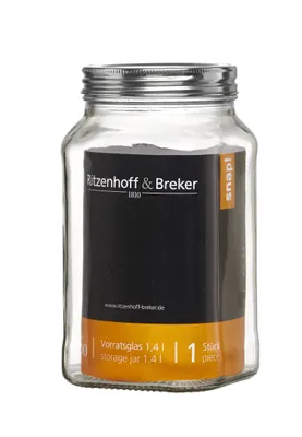 Produktbild von #4xRitzenhoff & Breker Vorratsglas "VIO", eckig, 1,4 l