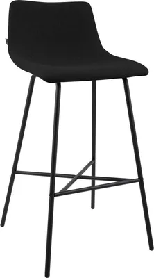 Produktbild von Barhocker GEKEL - Kunstleder Schwarz 44x49x98 cm | Barstuhl Mit Lehne Tresenhocker Tresenstuhl Kneipenhocker Kneipenstuhl