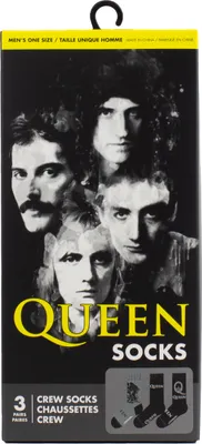 Produktbild von Queen Logo Socken Fanartikel Strümpfe in 40-46 (3 Paar)