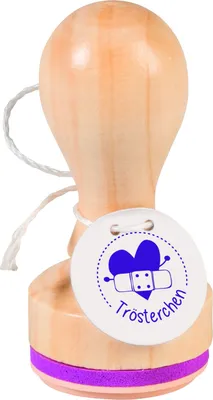 Produktbild von HEYDA 211803010 Stempel TrösteRecyclingpapierhen Holz matt lackiert