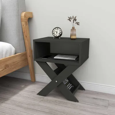Obrázok produktu pre Skye Decor, kvalitný príkonový stolík (3-dielny), antracitová farba, 100% melamín | 12345