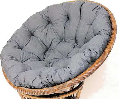 Produktbild von Polster für Papasansessel , Auflage , Ersatzpolster Papasan D 110 cm , Stoff Loneta anthrazit