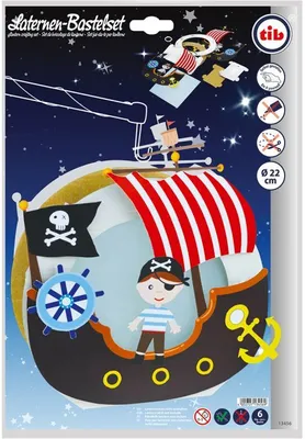 Produktbild von Piratenschiff Laternen-Bastelset