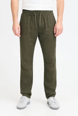 Produktbild von Blend BHBilly Herren Leinenhose Hose Stoffhose mit Eingrifftaschen Kordelzug Leinenmix Regular fit