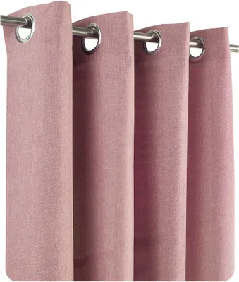 Produktbild von Vorhang altrosa 140x245 cm Ösen blickdicht Struktur Leinenoptik uni Gardine
