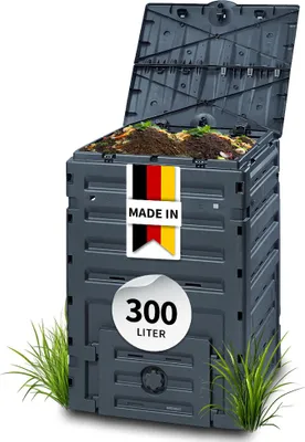 Produktbild von GARANTIA ECO-MASTER Kunststoff-Komposter 300 Liter schwarz