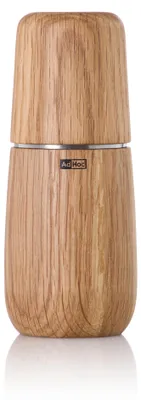 Produktbild von AdHoc Pfeffer- / Salzmühle Yono, CeraCut® Ceramic Mahlwerk, Naturholz Eiche geölt, hell/Edelstahl, D: 6,2 cm, H: 15 cm