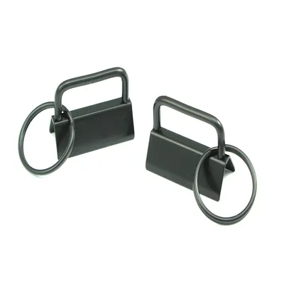 Produktbild von 50 Schlüsselband Rohling 30mm Schwarz Schlüsselanhänger Rohling Lanyard Lanyards