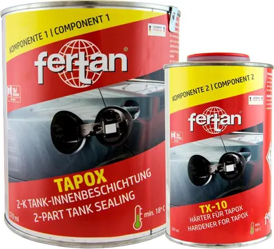 Produktbild von FERTAN 24330 Tapox Set 2-K „groß“ 890 ml Tank-Innen-Beschichtung Tankversiegelung Rostschutz