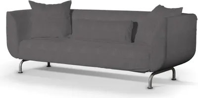 Produktbild von Dekoria Bezug für Strömstad 3-Sitzer Sofa, dunkelgrau, Bezug für Sofa Stromstad 3-sitzer