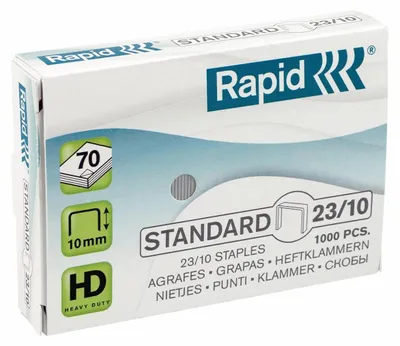 Produktbild von Rapid Heftklammern 23/10 mm, verzinkt, 1000 Stück