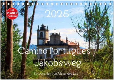 Produktbild von Camino Portugues - Jakobsweg (Tischkalender 2025 DIN A5 quer), CALVENDO Monatskalender