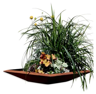 Produktbild von Edelrost Blumenschale 50 × 50 cm – Wetterfeste eckige Pflanzschale aus Cortenstahl ohne Kugeln – Gartendeko für Garten, Terrasse & Hauseingang