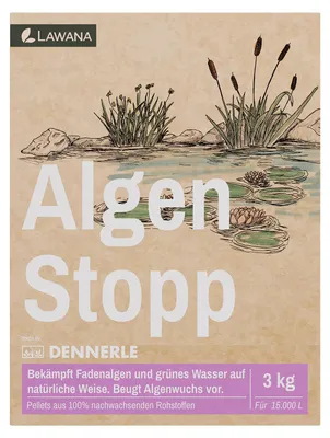 Produktbild von Lawana Algen Stopp, 3 kg - Bekämpft Fadenalgen und grünes Wasser auf natürliche Weise. Beugt Algenwuchs vor.