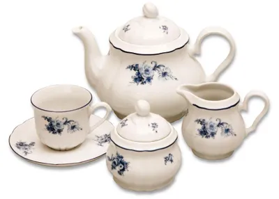 Produktbild von Thun 1794 Rose, Teeservice, blaue Rose, Thun, 15 d.