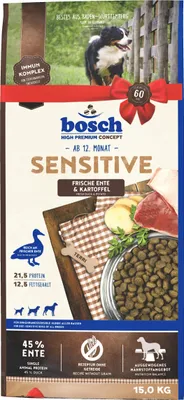Immagine prodotto di Bosch Sensitive Anatra e patate - 15 kg