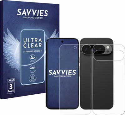 Produktbild von 6x Für Google Pixel 9 Pro (Display+Rückseite) Schutzfolie Savvies Displayschutz Display Schutz Folie Klar Transparent