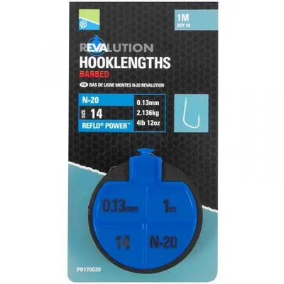 Immagine prodotto di Preston Revalution Hooklengths N-20 Taglia 18