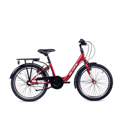Produktbild von 20 Zoll Kinderfahrrad, 3-Gang, Mädchenfahrrad, S’COOL chiX, ab 6–9 Jahre, 115–130 cm, Rot/Weiß