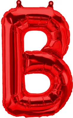 Image de Ballon en plastique lettre B, rouge, env. 80 cm, à gonfler à l'air