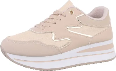 Produktbild von Ital-Design Damen Freizeitschuhe  Textiloptik, Lederoptik Sneakers Low 86188252 Beige Gr.  40