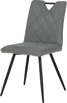 Obrázek produktu pro HowHomely | Čalouněné židle DALIA - ergonomické - šedé - moderní, elegantní design, kovové nohy, židle do obývacího pokoje