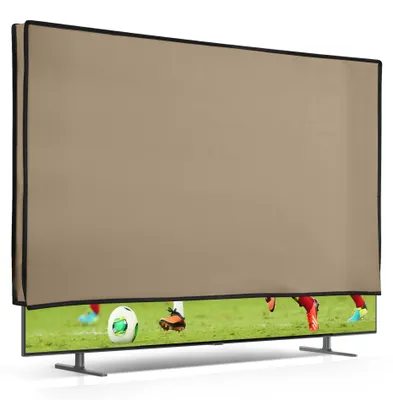 Produktbild von kwmobile 55" TV Abdeckung Indoor - Fernseher Hülle Bildschirmschutz Abdeckung - TV Bildschirm Staubschutzhülle - Fernsehabdeckung - Beige
