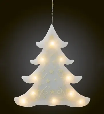 Produktbild von LED Stern Deko beleuchtet Weihnachten Winter 10 LED warmweiß Saugnapf Batterie