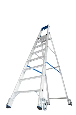 Produktbild von STABILO Stufen-StehLeiter, fahrbar 8 Stufen, 124654