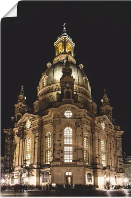Produktbild von ARTland Poster Erleuchtete Frauenkirche in Dresden Größe: 20x30 cm